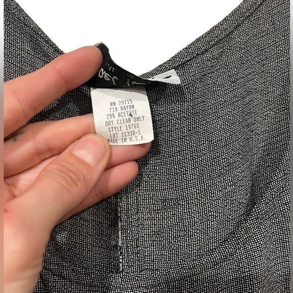 Vintage Gray Straight Michael Taylor Maxi Dress 90s Vibes 2X Sleeveless - Picture 7 of 8